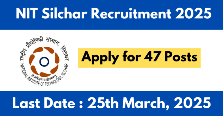 NIT Silchar Recruitment 2025 - Apply for 47 Posts