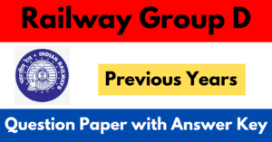 RRB Group D Previous Years Exam Question Paper