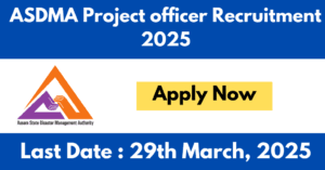 ASDMA Project officer Recruitment 2025
