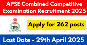 APSE Combined Competitive Examination Recruitment 2025