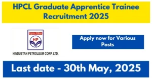 HPCL Graduate Apprentice Trainee Recruitment for 2025