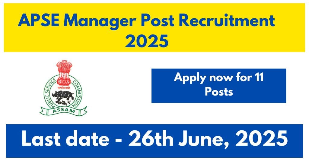 APSE Manager Post Recruitment 2025