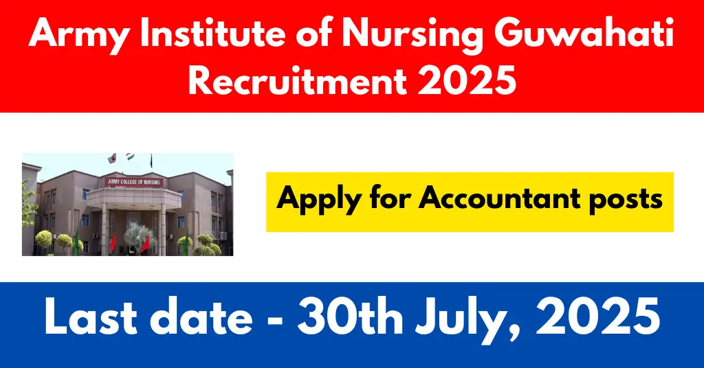 Army Institute of Nursing Guwahati Recruitment 2025