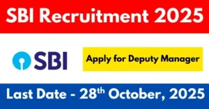 SBI Recruitment 2025 - Apply for Deputy Manager