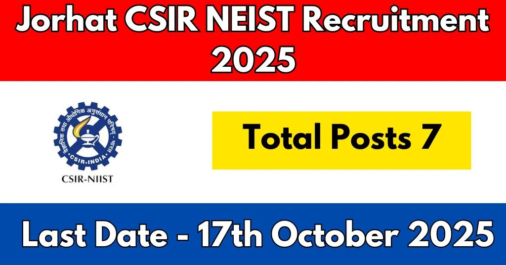 Jorhat CSIR NEIST Recruitment 2025