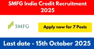 SMFG India Credit Recruitment 2025
