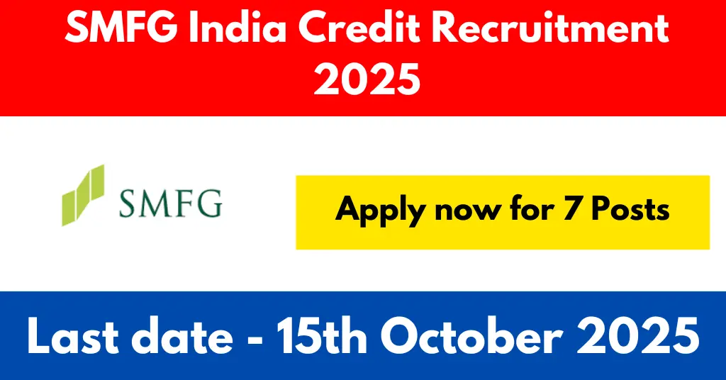 SMFG India Credit Recruitment 2025