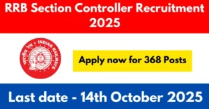 RRB Section Controller Recruitment 2025